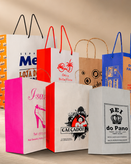 Sacola em papel kraft personalizada: opções para lojas, restaurantes e eventos